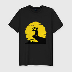 Мужская slim-футболка Homer & Bart