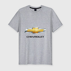 Футболка slim-fit Chevrolet логотип, цвет: меланж