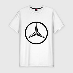 Мужская slim-футболка Mercedes-Benz logo