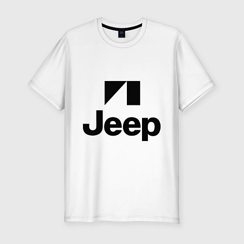 Мужская slim-футболка Jeep logo / Белый – фото 1