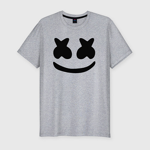 Мужская slim-футболка Marshmello / Меланж – фото 1