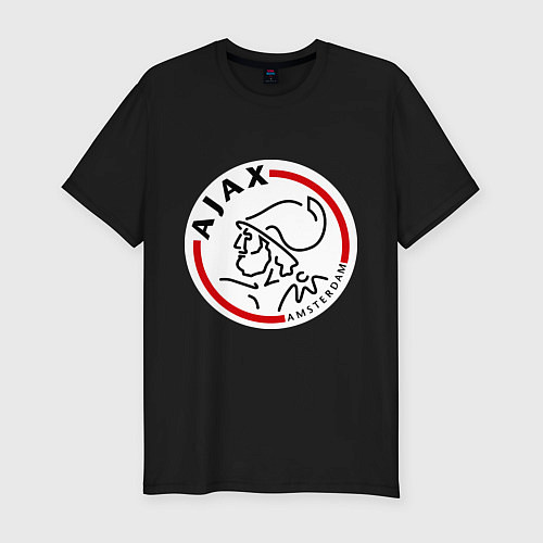 Мужская slim-футболка Ajax FC / Черный – фото 1