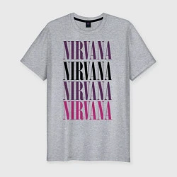 Футболка slim-fit Get Nirvana, цвет: меланж