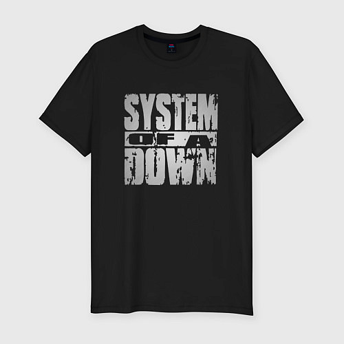 Мужская slim-футболка System of a Down / Черный – фото 1