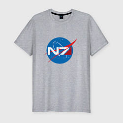 Футболка slim-fit NASA N7, цвет: меланж