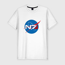 Футболка slim-fit NASA N7, цвет: белый