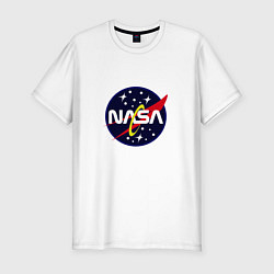 Футболка slim-fit NASA: Space Style, цвет: белый