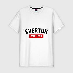 Футболка slim-fit FC Everton Est. 1878, цвет: белый