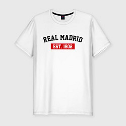 Футболка slim-fit FC Real Madrid Est. 1902, цвет: белый