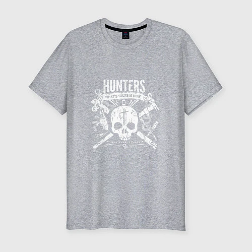 Мужская slim-футболка Hunters: What's your is mine / Меланж – фото 1