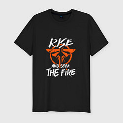 Мужская slim-футболка Rise & Seek the Fire