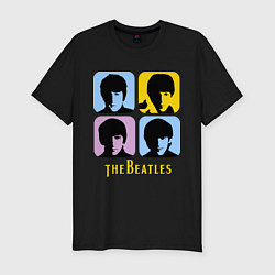 Футболка slim-fit The Beatles: pop-art, цвет: черный