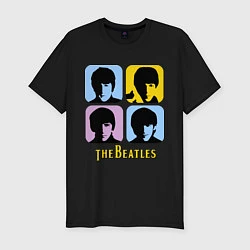 Футболка slim-fit The Beatles: pop-art, цвет: черный