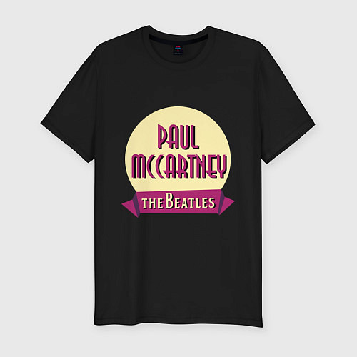 Мужская slim-футболка Paul McCartney: The Beatles / Черный – фото 1