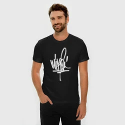 Футболка slim-fit Mike Shinoda: autograph, цвет: черный — фото 2