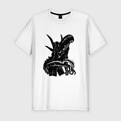 Футболка slim-fit Black Alien, цвет: белый