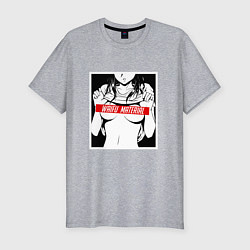 Мужская slim-футболка Waifu Material