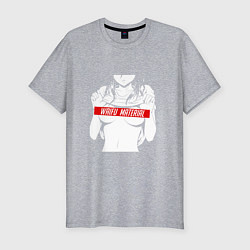 Мужская slim-футболка WAIFU MATERIAL