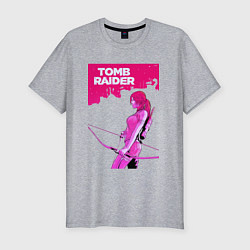Мужская slim-футболка Tomb Raider: Pink Style