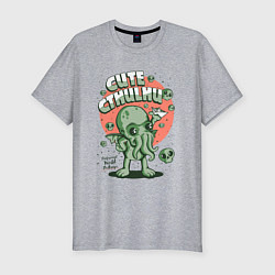 Футболка slim-fit Cute Cthulhu, цвет: меланж