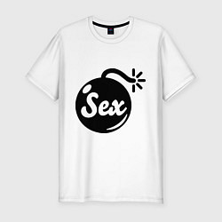 Футболка slim-fit Sex Bomb, цвет: белый