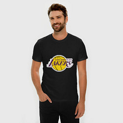 Футболка slim-fit LA Lakers, цвет: черный — фото 2
