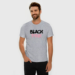 Футболка slim-fit Black Pink Graffiti, цвет: меланж — фото 2