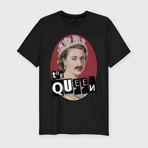 Мужская slim-футболка The Queen / Черный – фото 1