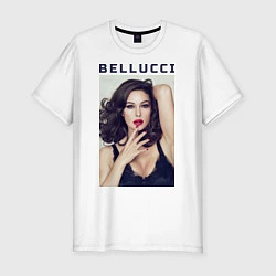 Футболка slim-fit Monica Bellucci: Red lips, цвет: белый