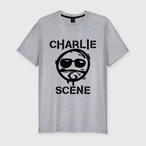 Мужская slim-футболка HU: Charlie Scene / Меланж – фото 1