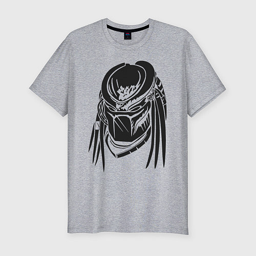 Мужская slim-футболка Хищник / Меланж – фото 1