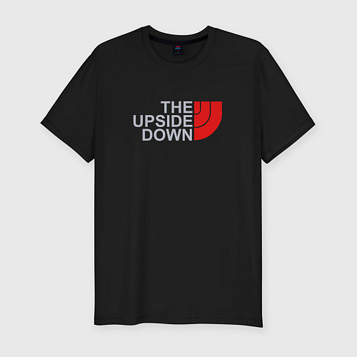 Мужская slim-футболка The Upside Down / Черный – фото 1