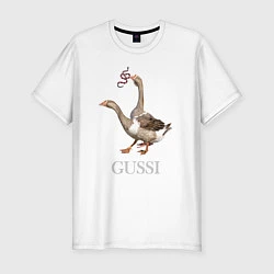 Мужская slim-футболка GUSSI eat GUCCI