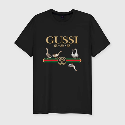 Мужская slim-футболка GUSSI Village Version / Черный – фото 1