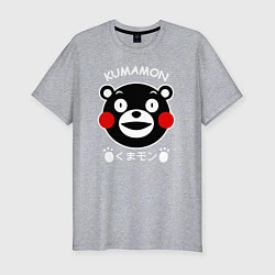 Мужская slim-футболка Kumamon