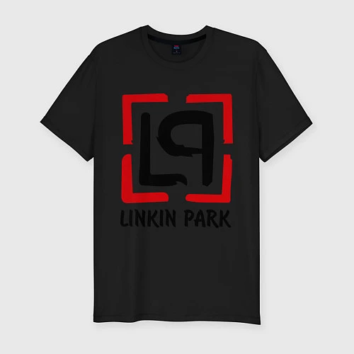 Мужская slim-футболка Linkin park / Черный – фото 1