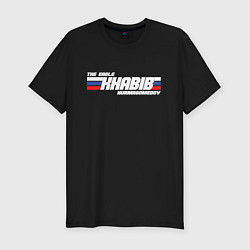 Мужская slim-футболка The Eagle: Khabib Tricolor