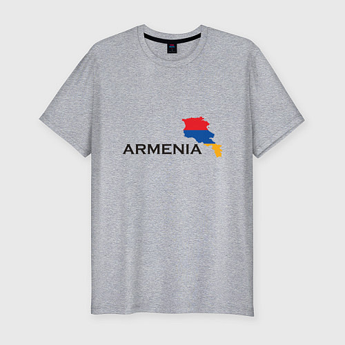 Мужская slim-футболка Armenia / Меланж – фото 1