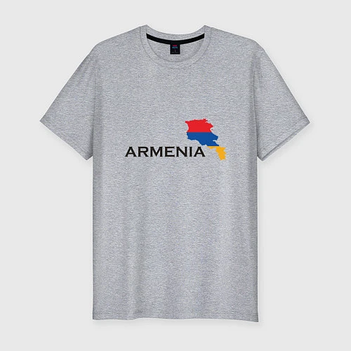 Мужская slim-футболка Armenia / Меланж – фото 1