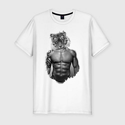 Футболка slim-fit Tiger power, цвет: белый