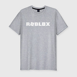Мужская slim-футболка Roblox Logo