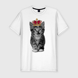 Футболка slim-fit Meow kitten, цвет: белый