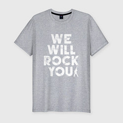 Футболка slim-fit We Wil Rock You, цвет: меланж