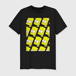 Мужская slim-футболка Барт Симпсон: узор