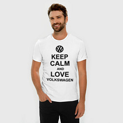 Футболка slim-fit Keep Calm & Love Volkswagen, цвет: белый — фото 2