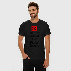 Футболка slim-fit Keep Calm & Play Dota, цвет: черный — фото 2