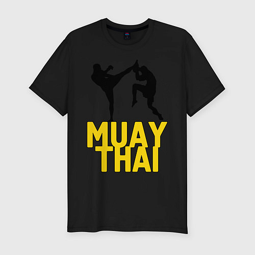 Мужская slim-футболка Muay Thai / Черный – фото 1