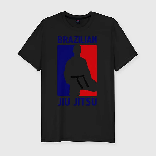 Мужская slim-футболка Brazilian Jiu jitsu / Черный – фото 1