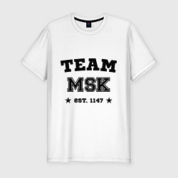 Футболка slim-fit Team MSK est. 1147, цвет: белый