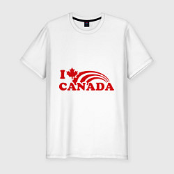 Футболка slim-fit I love Canada, цвет: белый